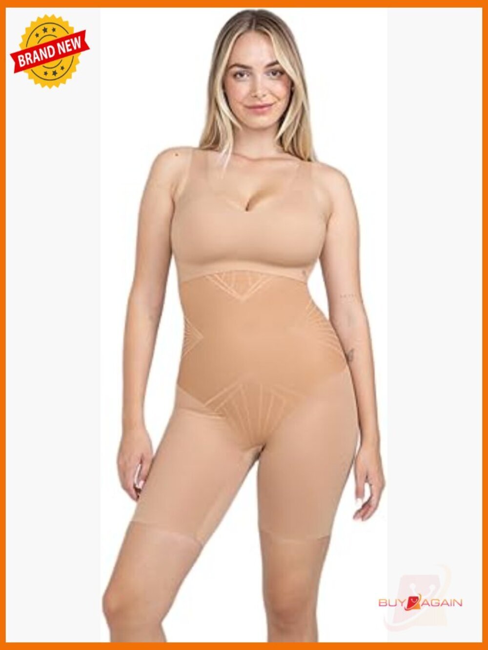 High Waist Shapewear Shorts - Tummy Control & Thigh Shaping - Lightweight,